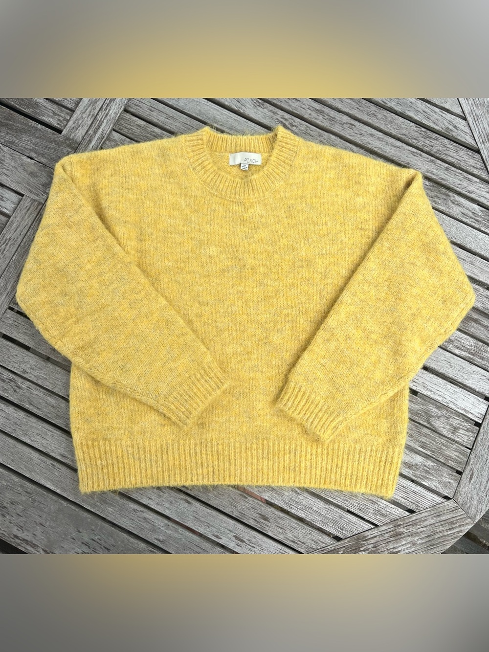 Pinch Cozy Yellow Crewneck Sweater